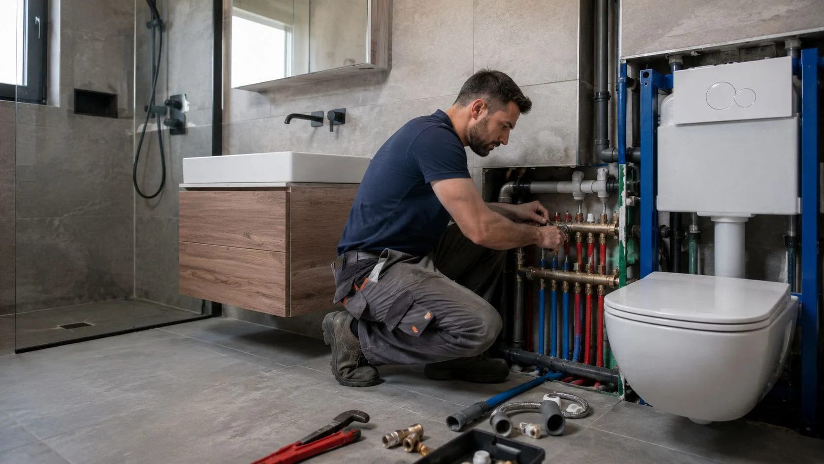 Travaux de plomberie par RBK Bâtiment en Île-de-France